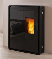 EDIL Pelletofen luftgeführt Tiny schwarz 9,0 kW